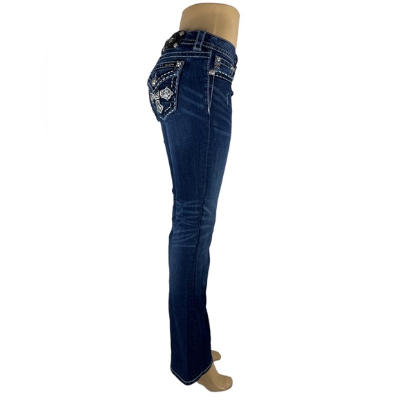 Miss Me Womens 28 X 32 (actual) Jeans Signature Boot Blue Cotton Blend Size 27 - Picture 6 of 12